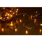Светодиодная нить 10м, Оранжевая (Плей лайт), 100 LED,Черный провод