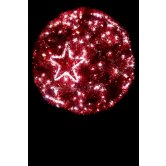 Светодиодная красная фигура "Сфера", диаметр 0,8м, 375 белых LED
