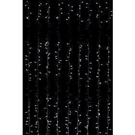 Светодиодная гирлянда "Водопад" 2х3м, Белый (Плей лайт), 600LED, Прозрачный провод