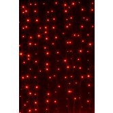 Светодиодный занавес 2х3м, Красный (Плей лайт), 600 LED,Черный провод