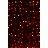 Светодиодный занавес 2х3м, Оранжевый (Плей лайт), 600 LED,Черный прово
